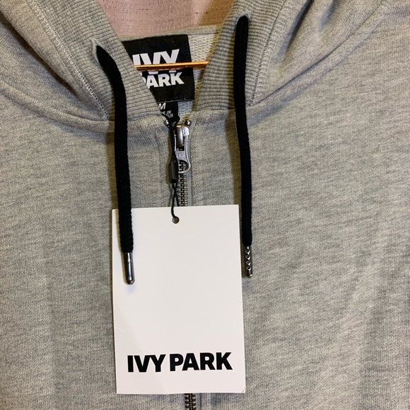 NWT IVY PARK GREY ZIP UP HOODIE - Picture 4 of 5